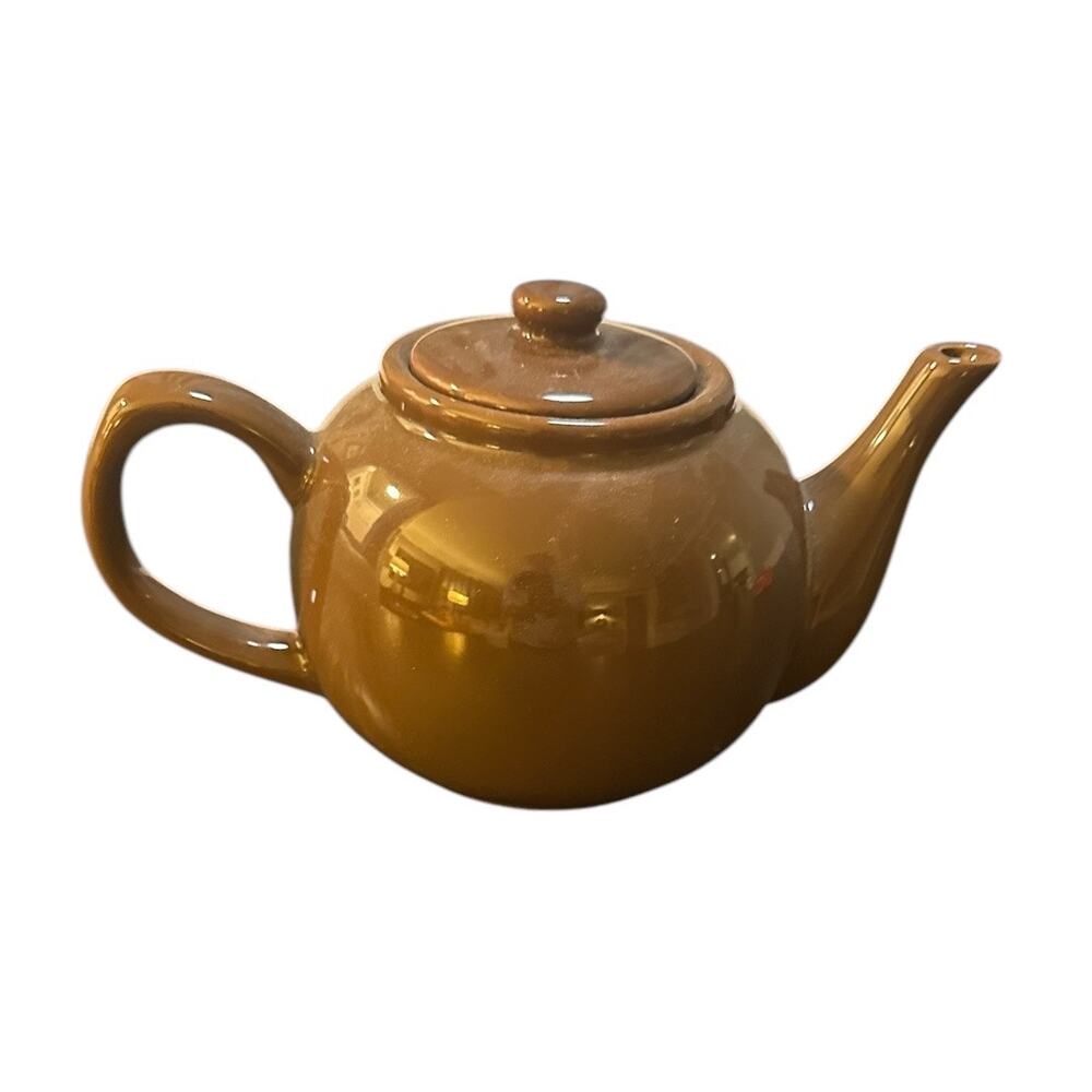 Create by Just Mugs Classic Brown Teapot